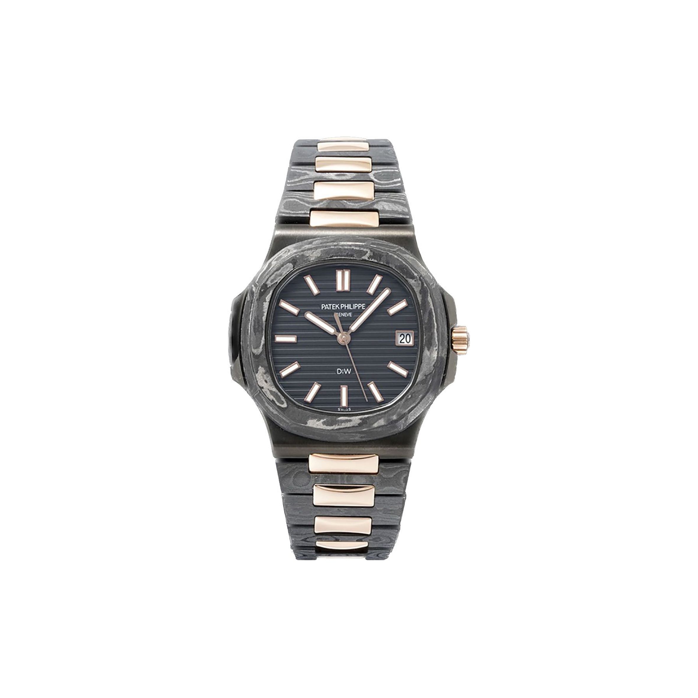 PATEK PHILIPPE DIW CARBON NAUTILUS“ROSE GOLD BLACK GRAIL” 40MM WATCH 5711/1A